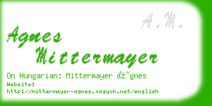 agnes mittermayer business card